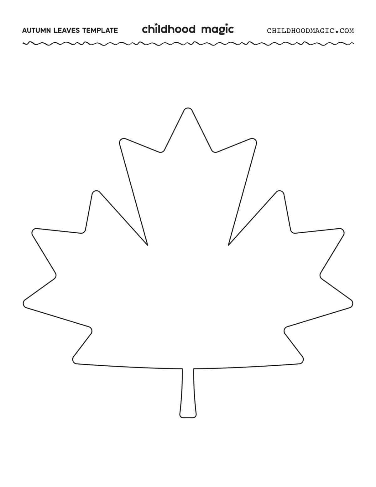 Downloadable maple leaf template for your Canada Day crafts