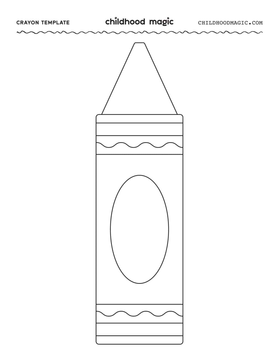 Crayon Template Free Printable Childhood Magic