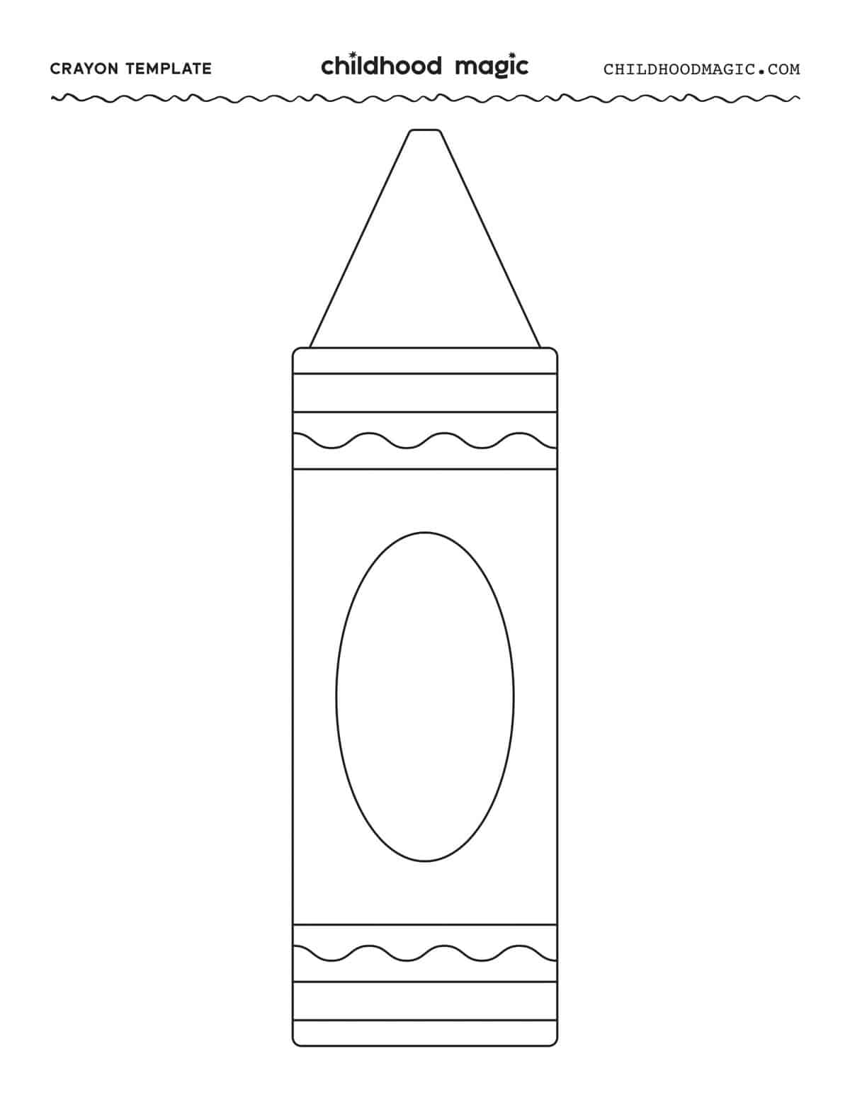 Large Printable Crayon Template