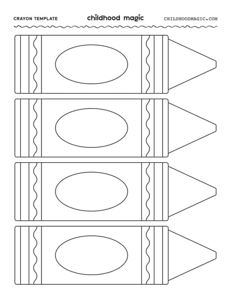 Crayon Template Free Printable Childhood Magic