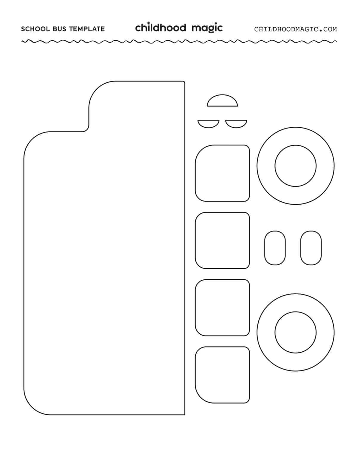 School Bus Template Free Printable and a Bus Craft