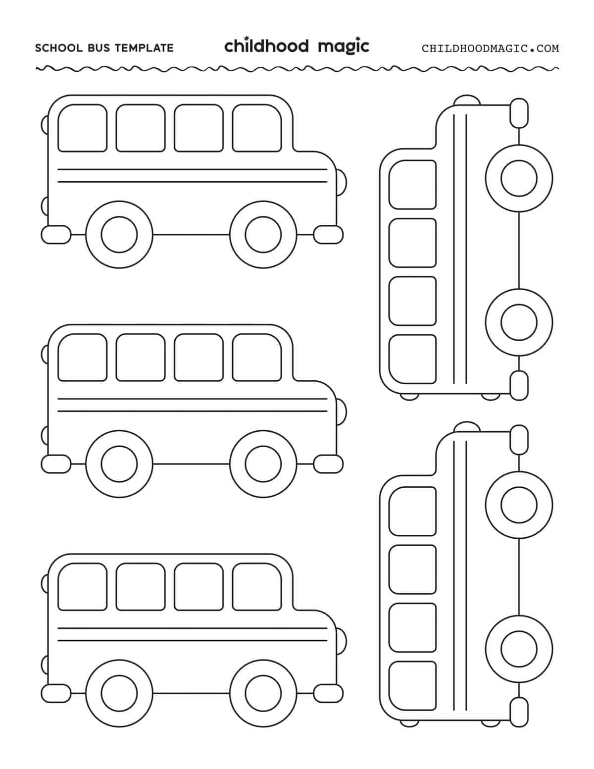 School Bus Template Preschool