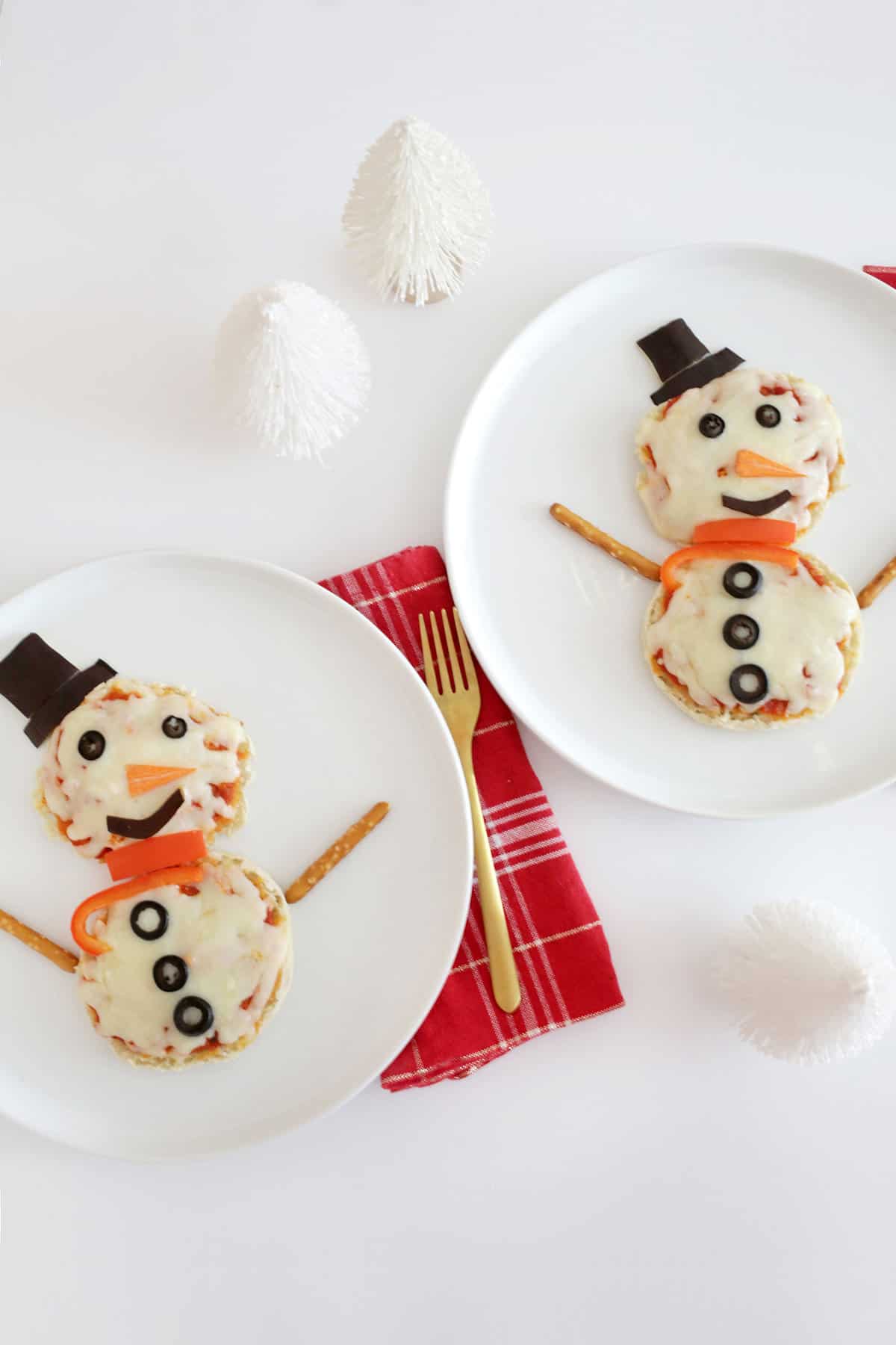 snowman english pizza winter snack