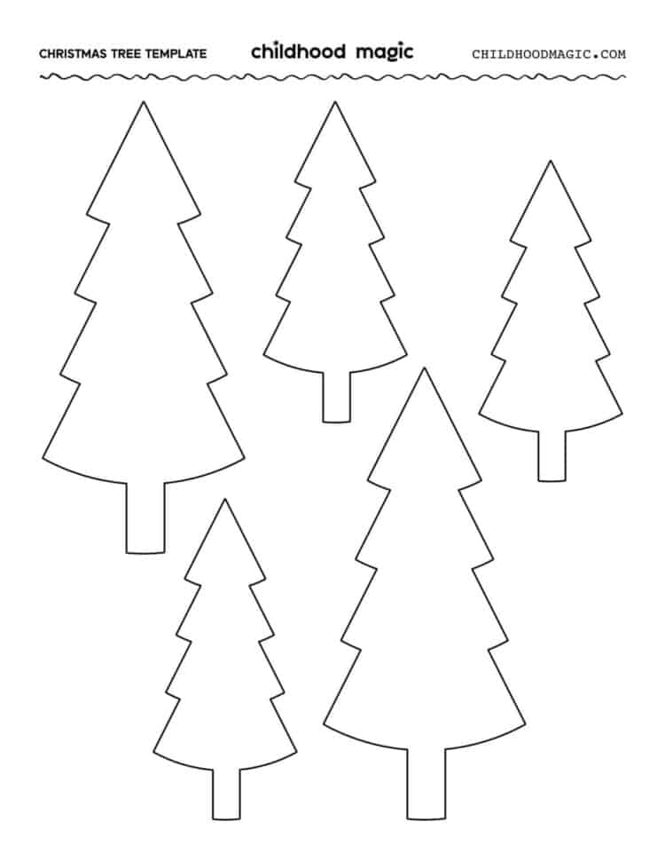 Christmas Tree Outline Childhood Magic