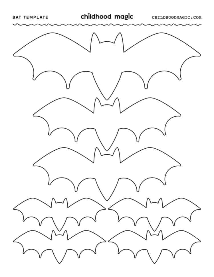 Bat Template - Childhood Magic