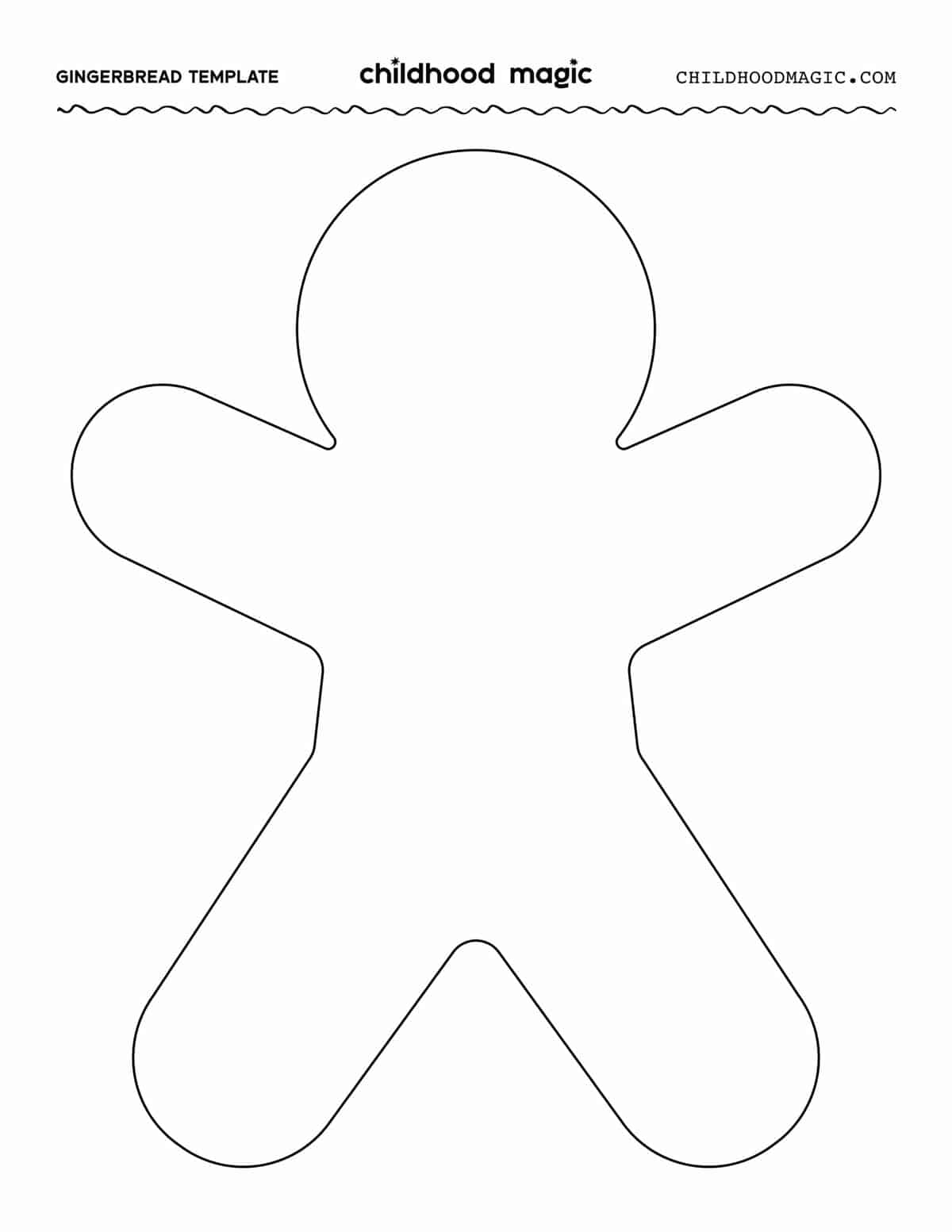 Gingerbread Man Template Free