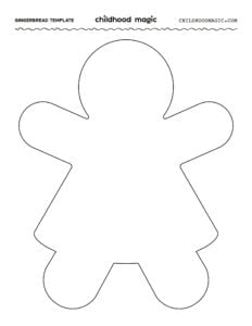 Gingerbread Man Template - Free Printable - Childhood Magic