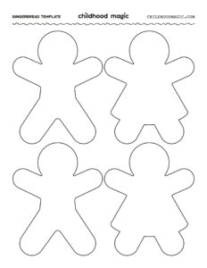 Gingerbread Man Template - Free Printable - Childhood Magic