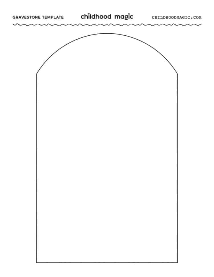 Printable Tombstone Template Free Gravestone Outline