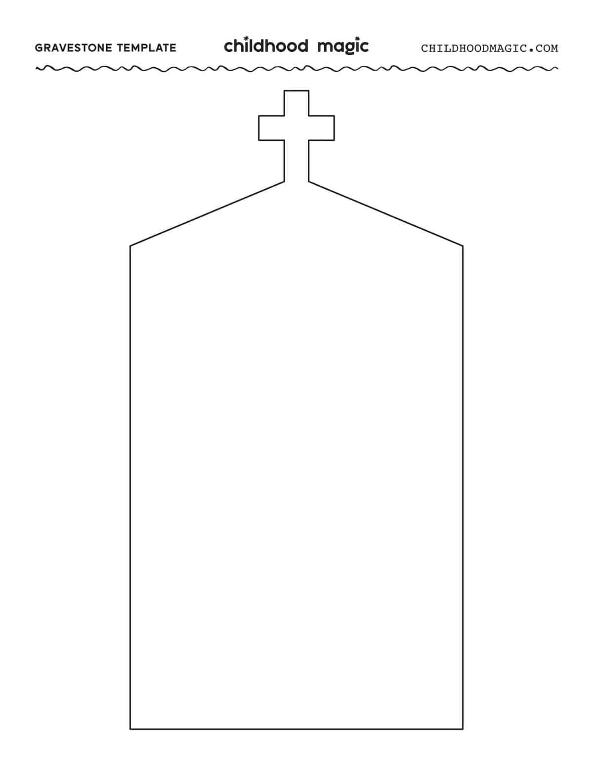 Printable Tombstone Template Free Gravestone Outline