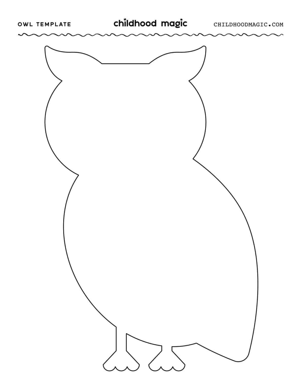 Owl Template - Childhood Magic