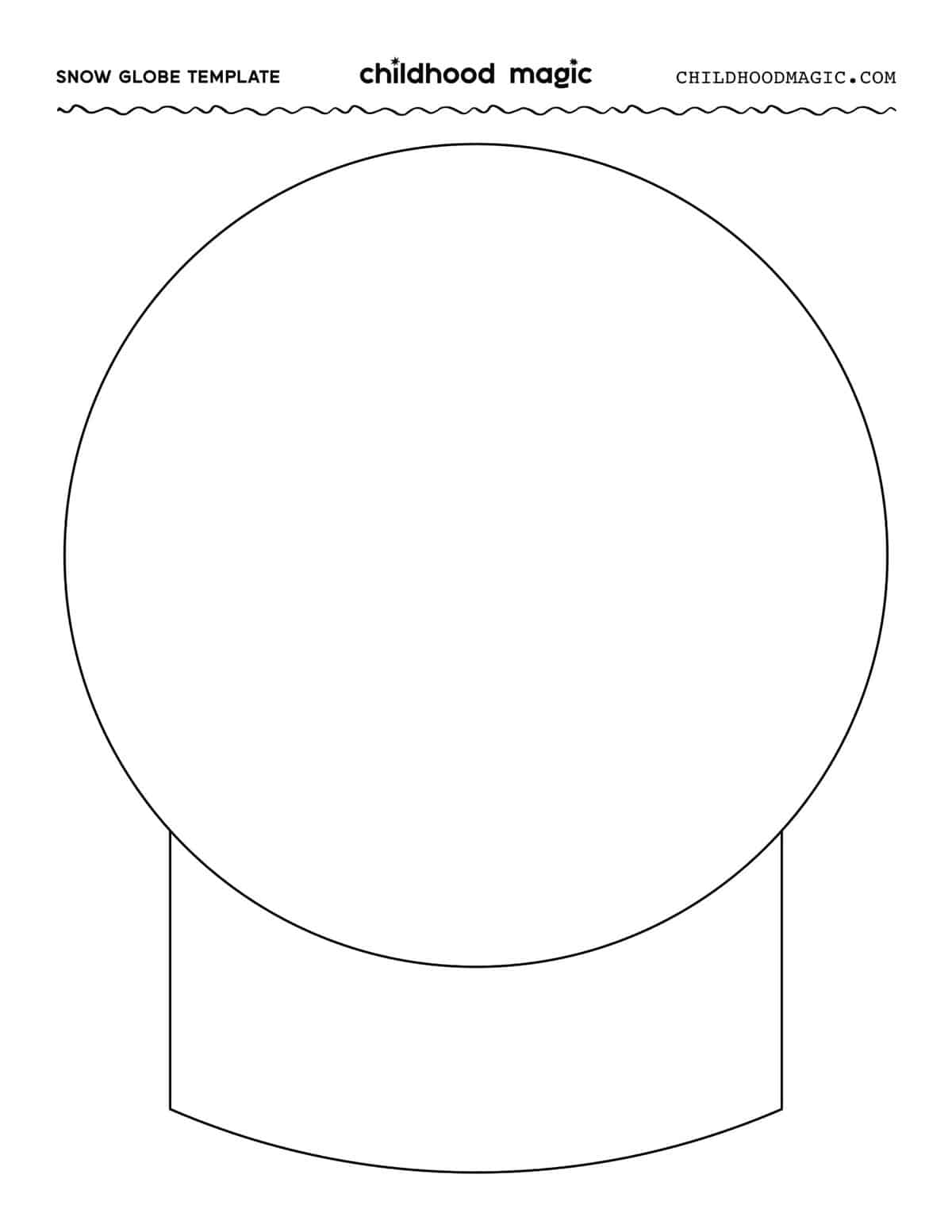 Blank Snow Globe Template