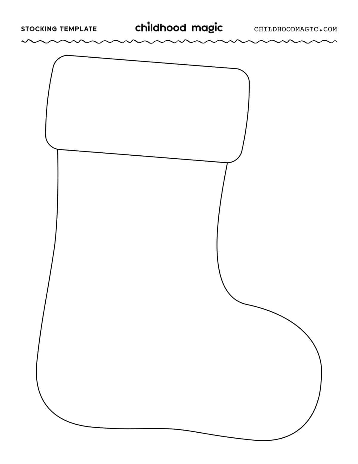 Christmas Stocking Pattern  Free Printable Templates & Coloring