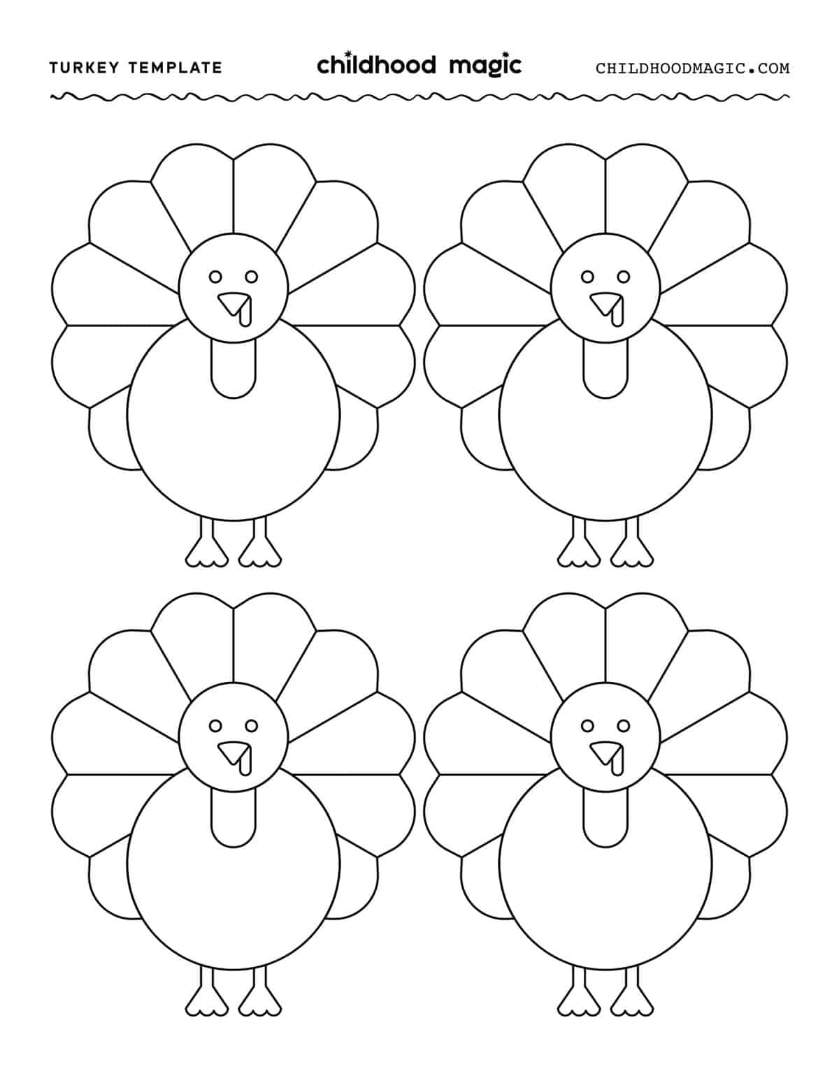 printable turkey template