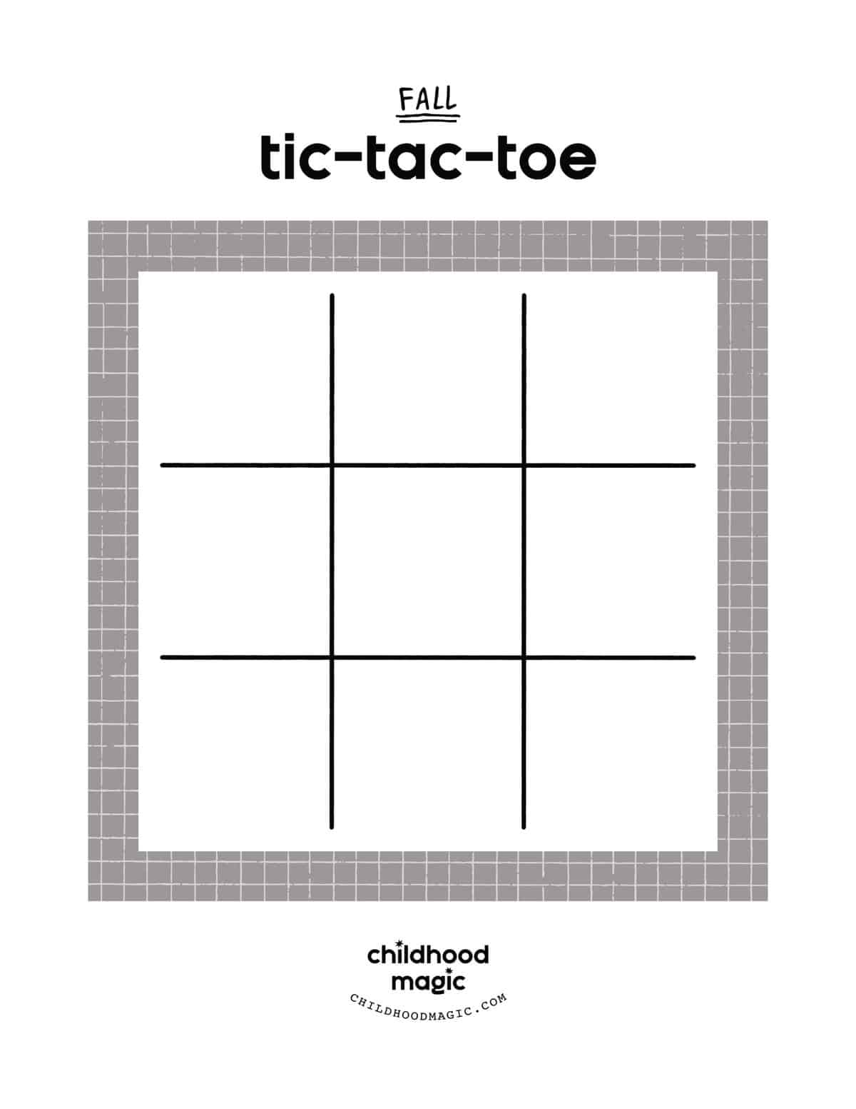 Circle Tic Tac Toe [FREE PDF TEMPLATE]