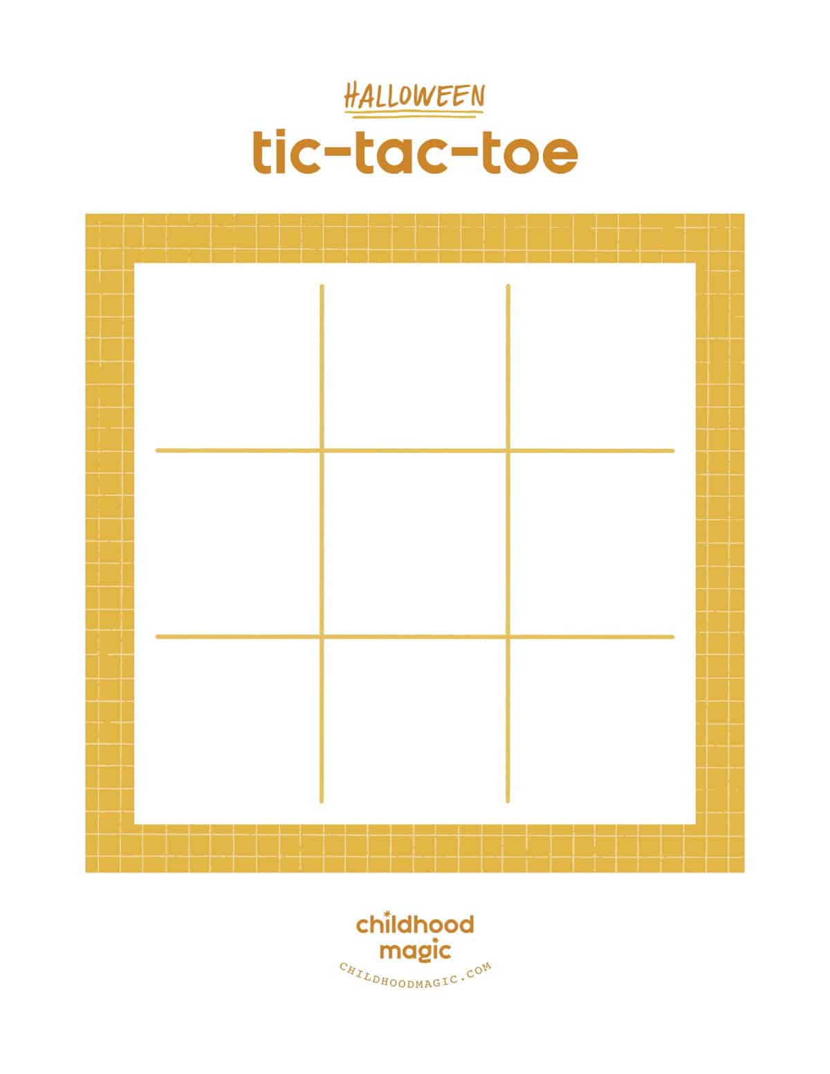 orange tic tac toe board