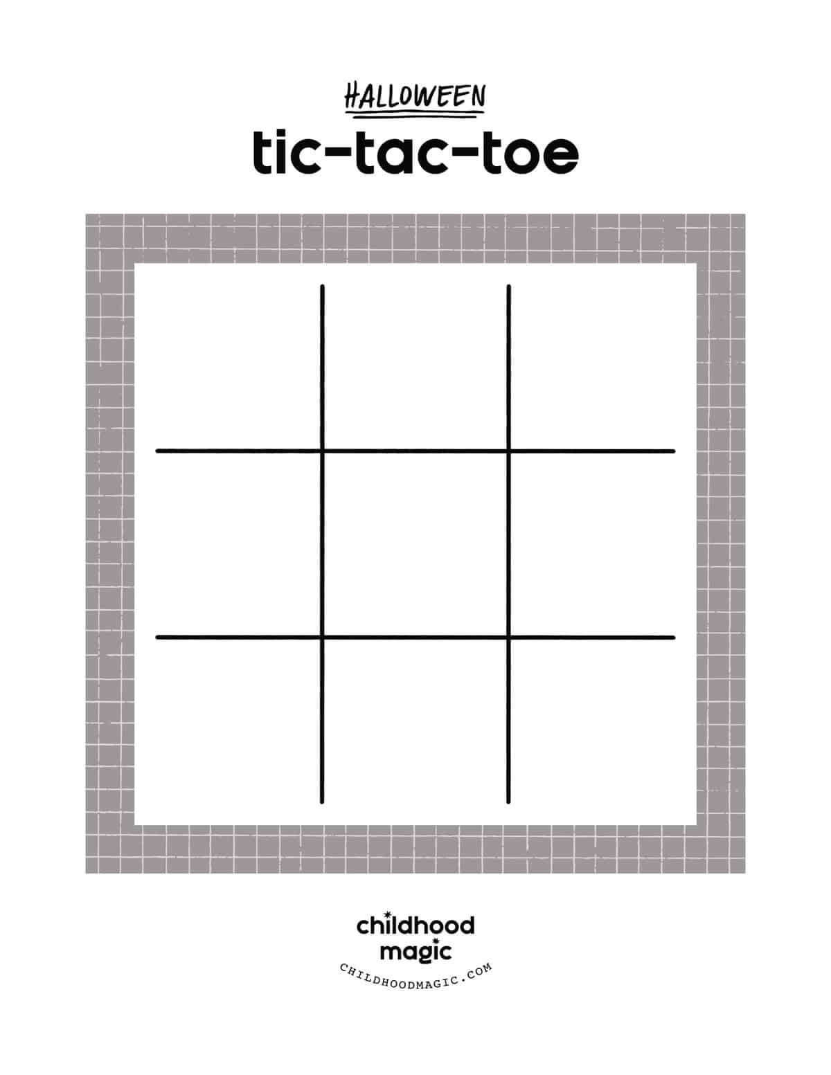 black and white tic tac toe board