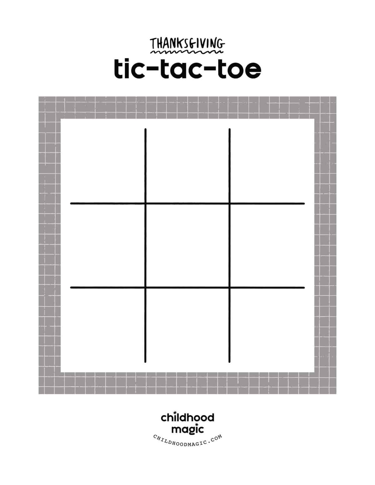 Thanksgiving Tic Tac Toe Game {FREE PRINTABLE!} – The Art Kit