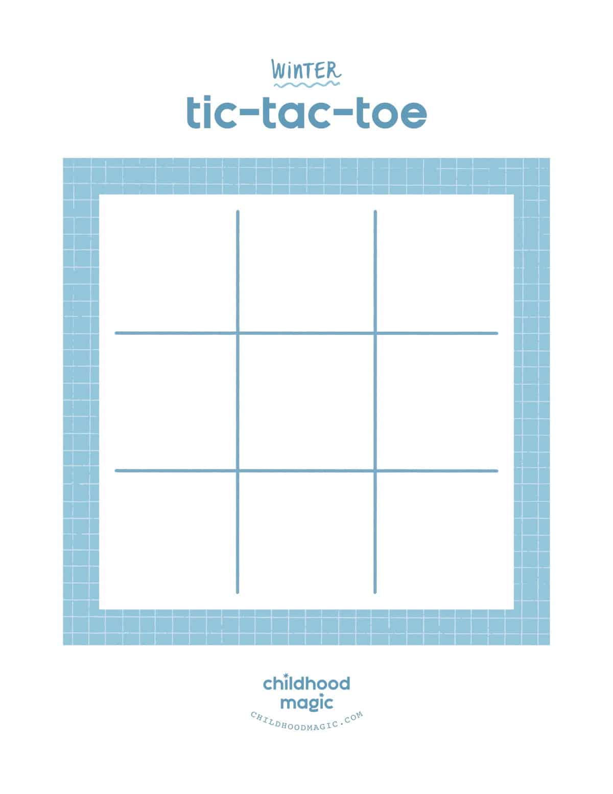 Winter Tic Tac Toe - Free Interactive and PDF Game - Your Therapy Source