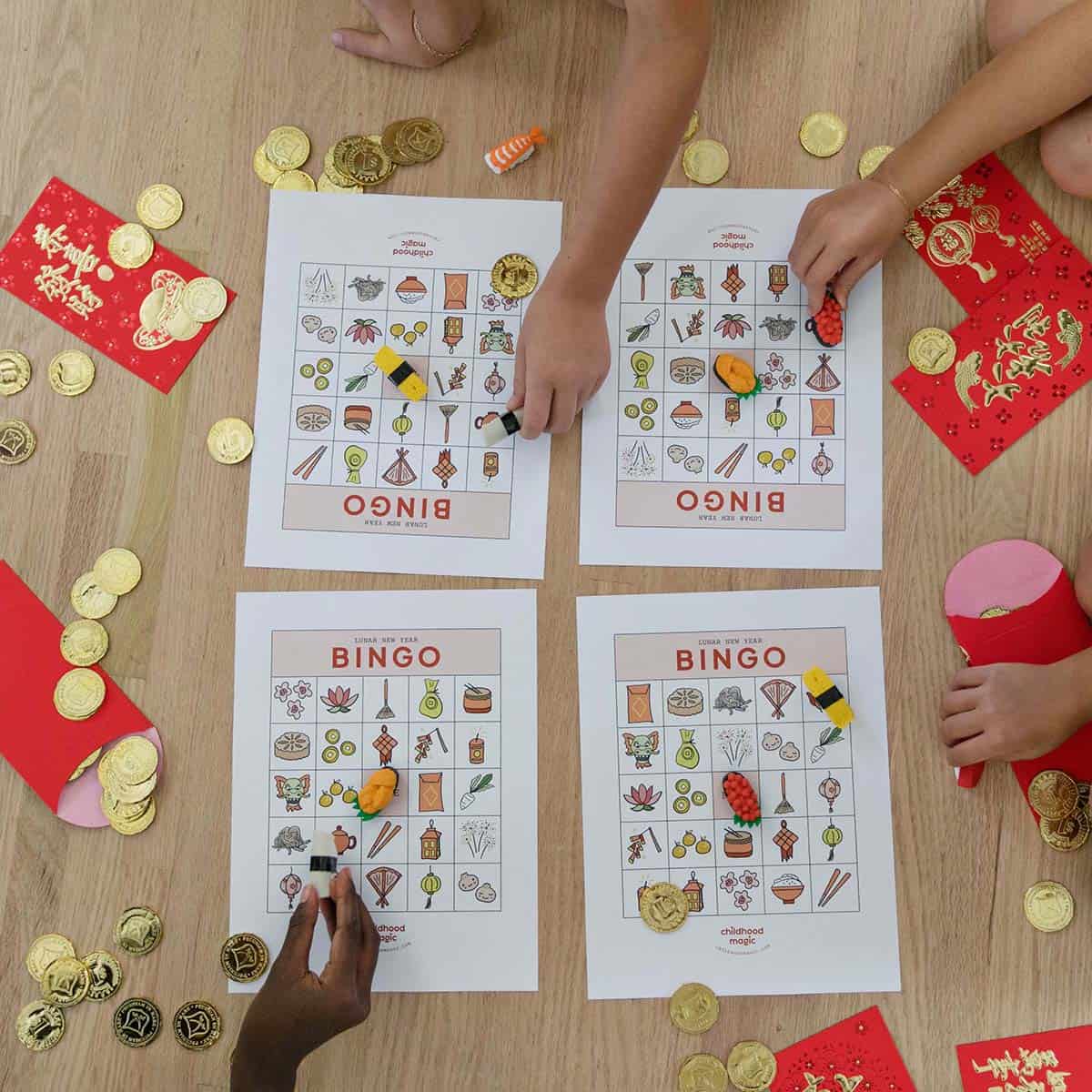 Lunar New Year Bingo Free Printable Game Childhood Magic