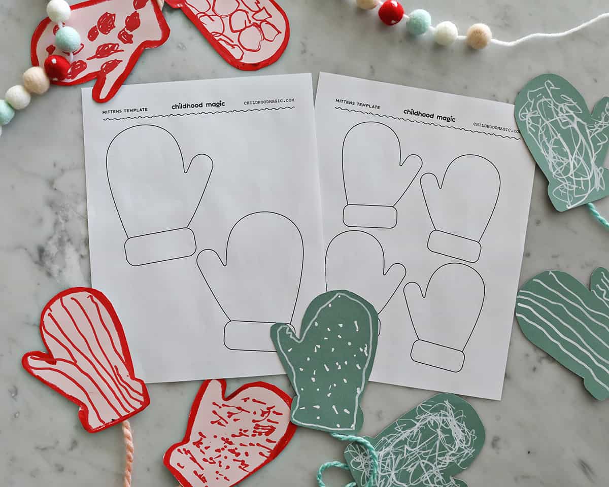 Mittens Template Free Printable Childhood Magic