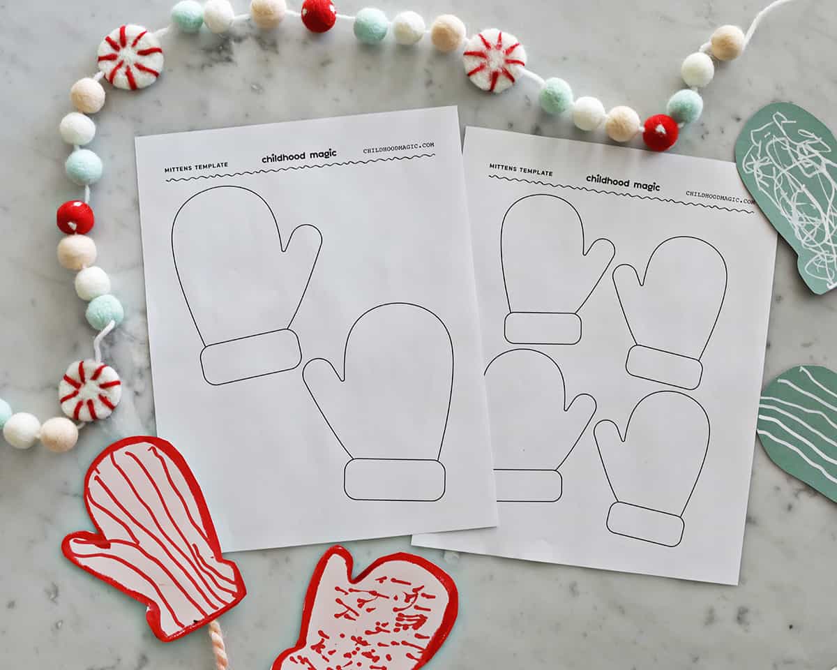 Mittens Template Free Printable Childhood Magic