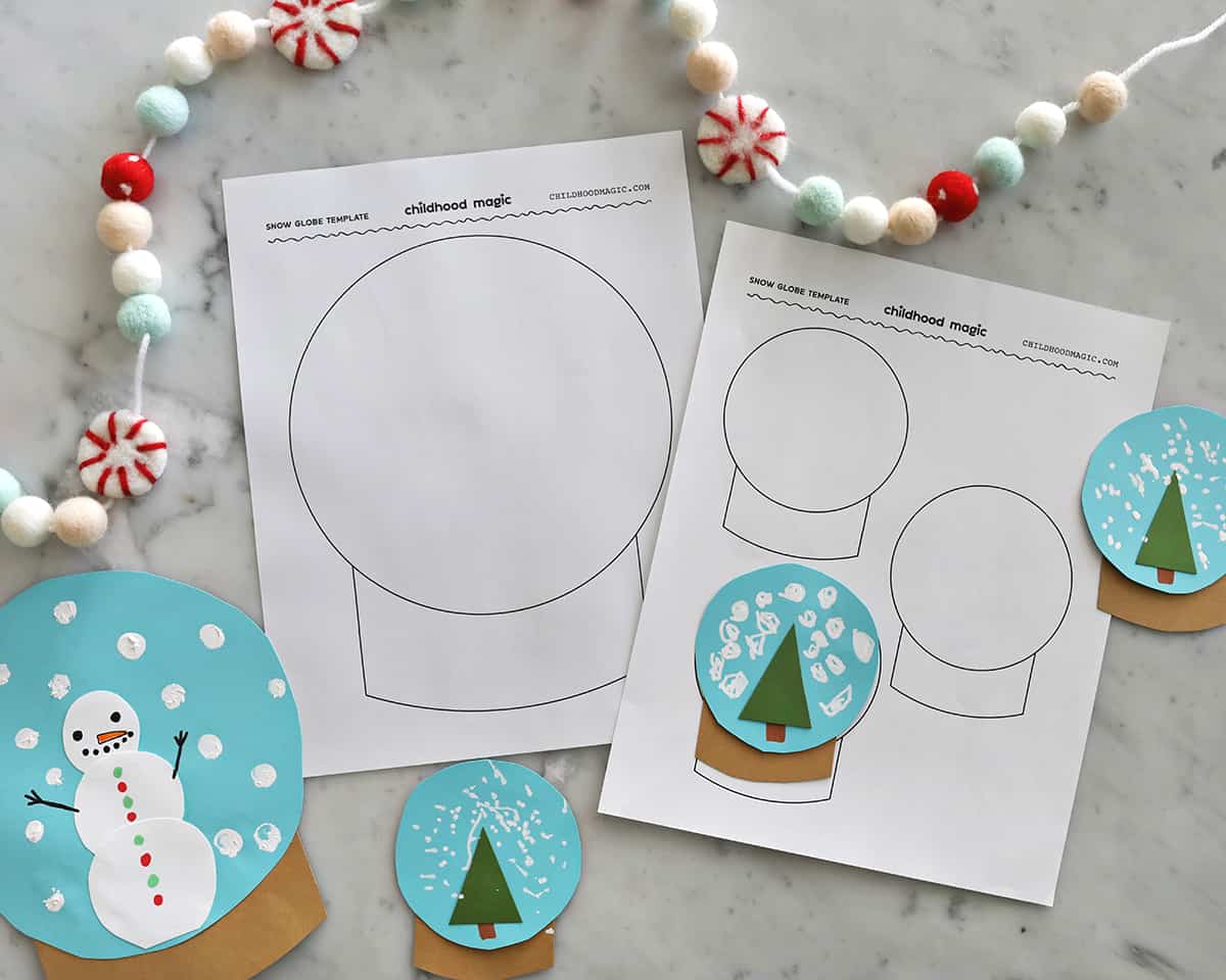 Snow Globe Template Free Printable Childhood Magic