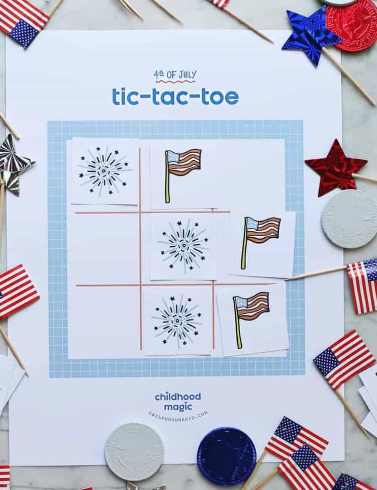 Summer Tic-Tac-Toe - Free Printable Game for Kids - Childhood Magic