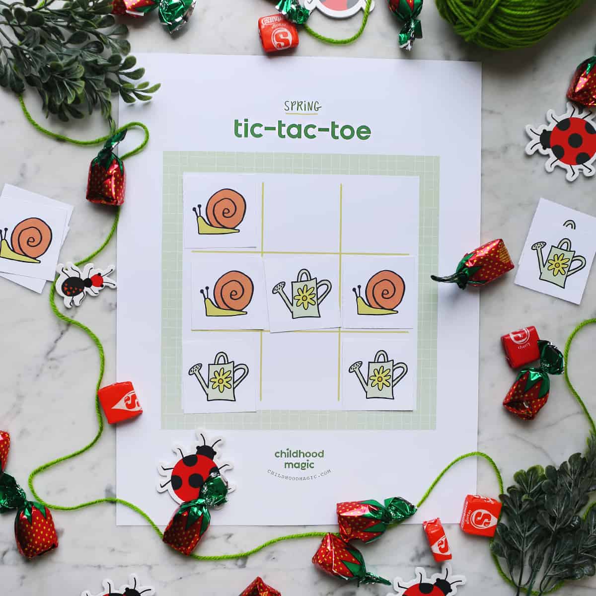 Summer Tic-Tac-Toe - Free Printable Game for Kids - Childhood Magic