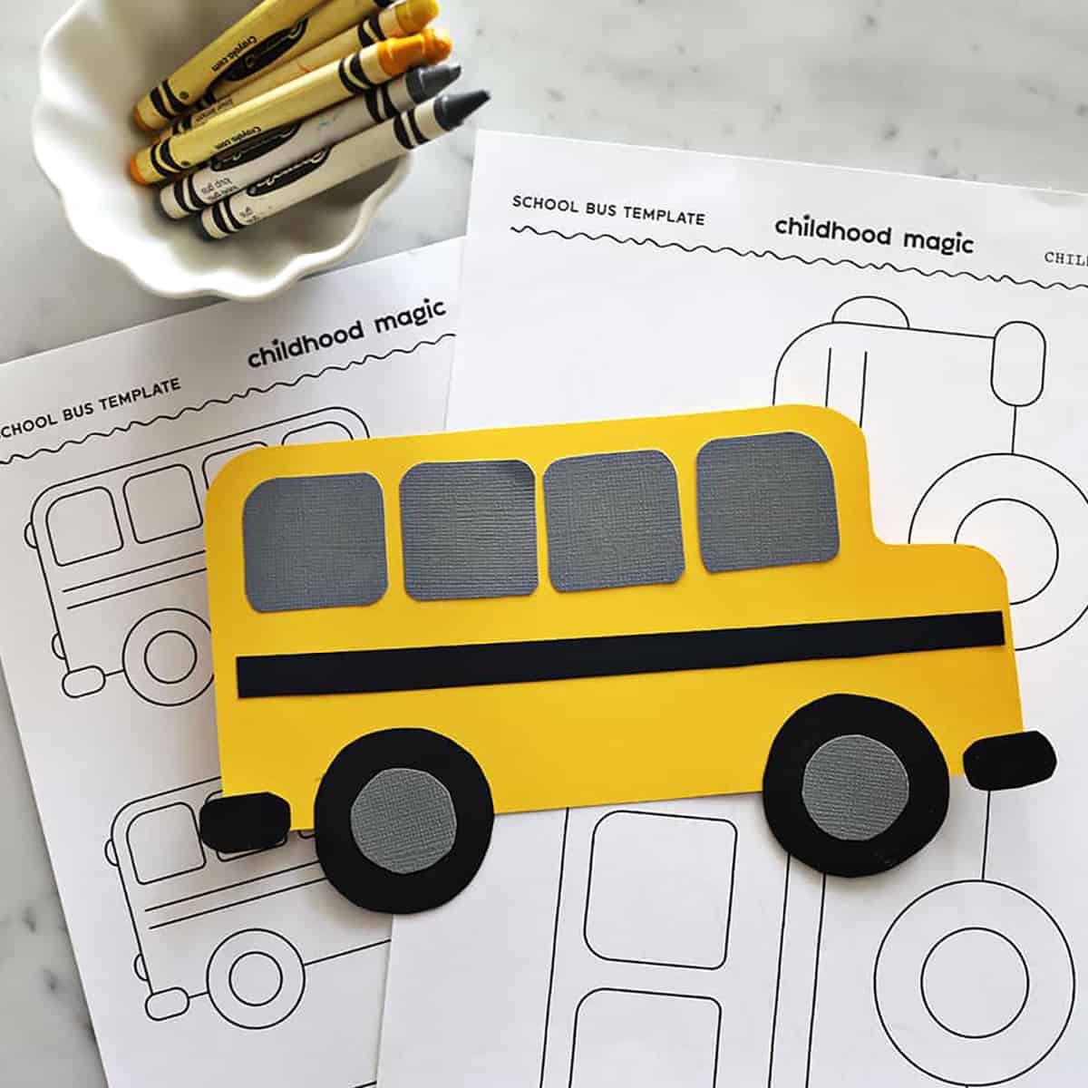 School Bus Template Free Printable and a Bus Craft