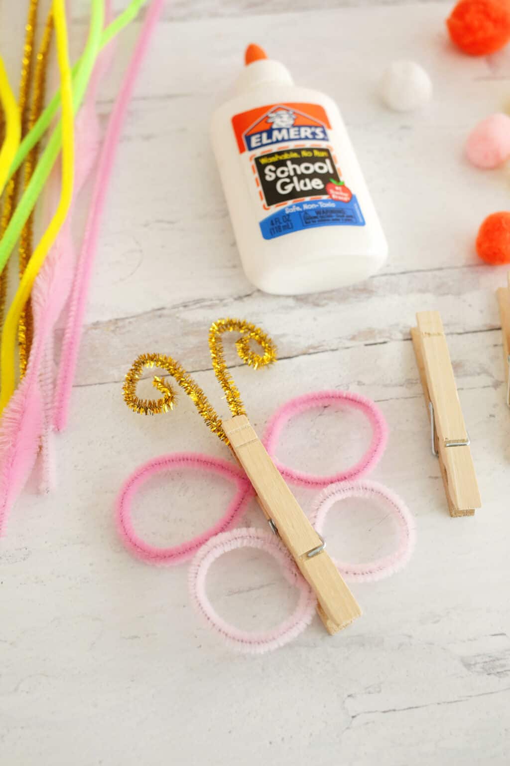 Clothespin Butterfly Craft Idea - Childhood Magic