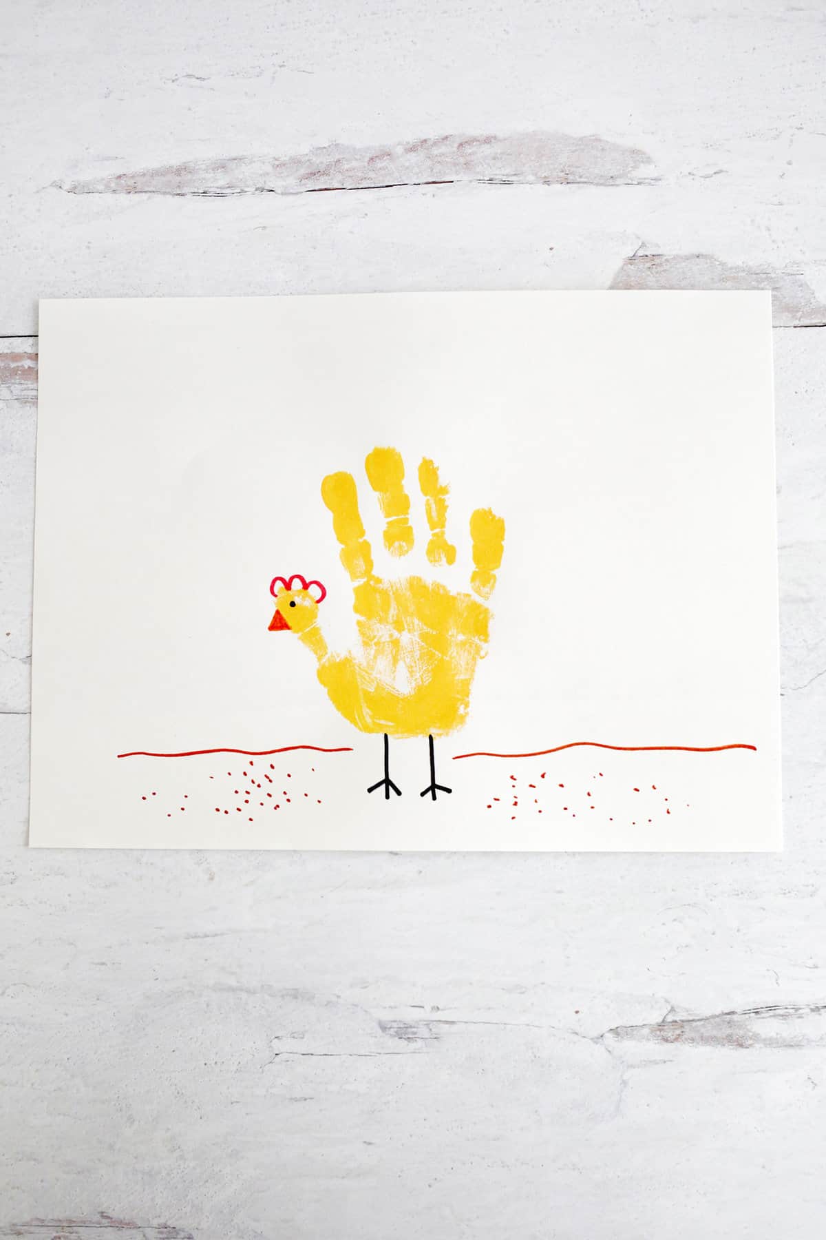 chicken handprint animal crafts for kids