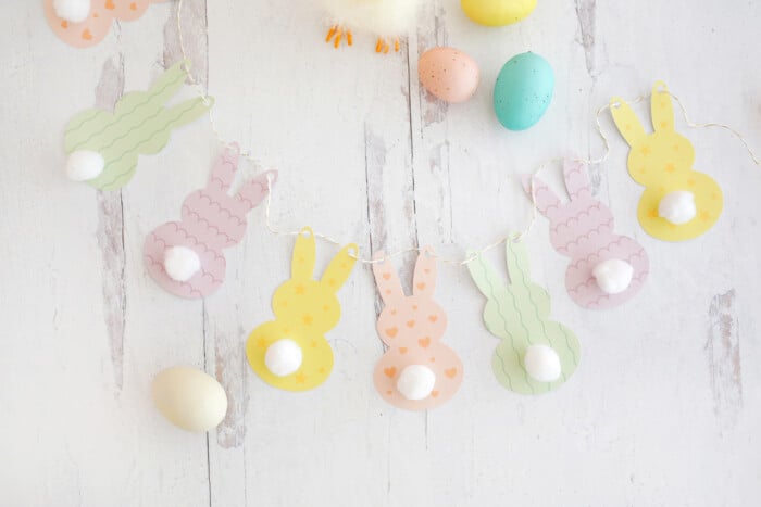 Easter Bunny Garland Craft - Childhood Magic