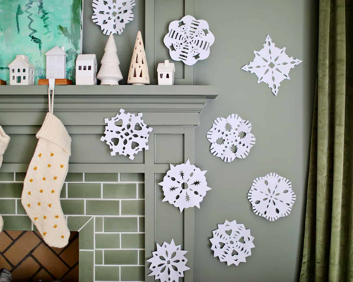 8 Christmas Paper Snowflake Patterns PDF digital Download Paper Craft DIY  Snowflakes Christmas Decoration Window Decoration 