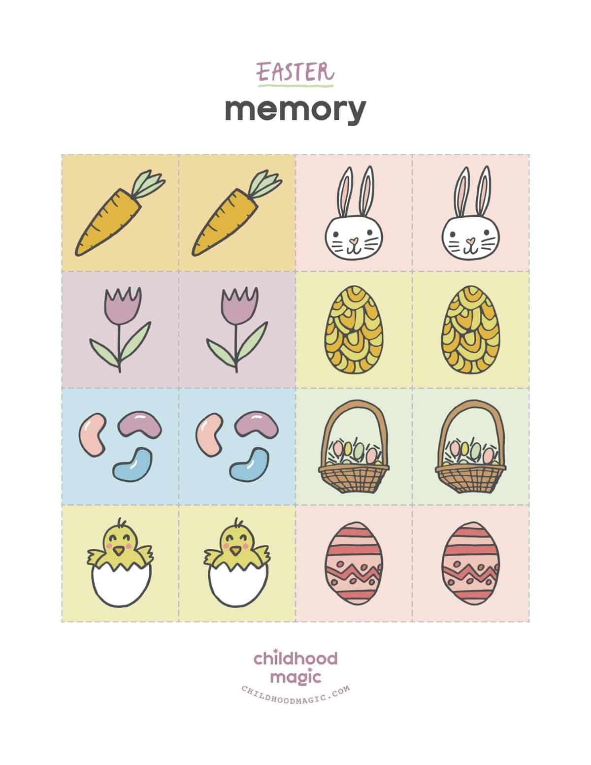 🕹️ Play Easter Memory Game: Free Online Easter Egg & Bunny Rabbit Memory  Card Matching Video Game for Kids & Adults