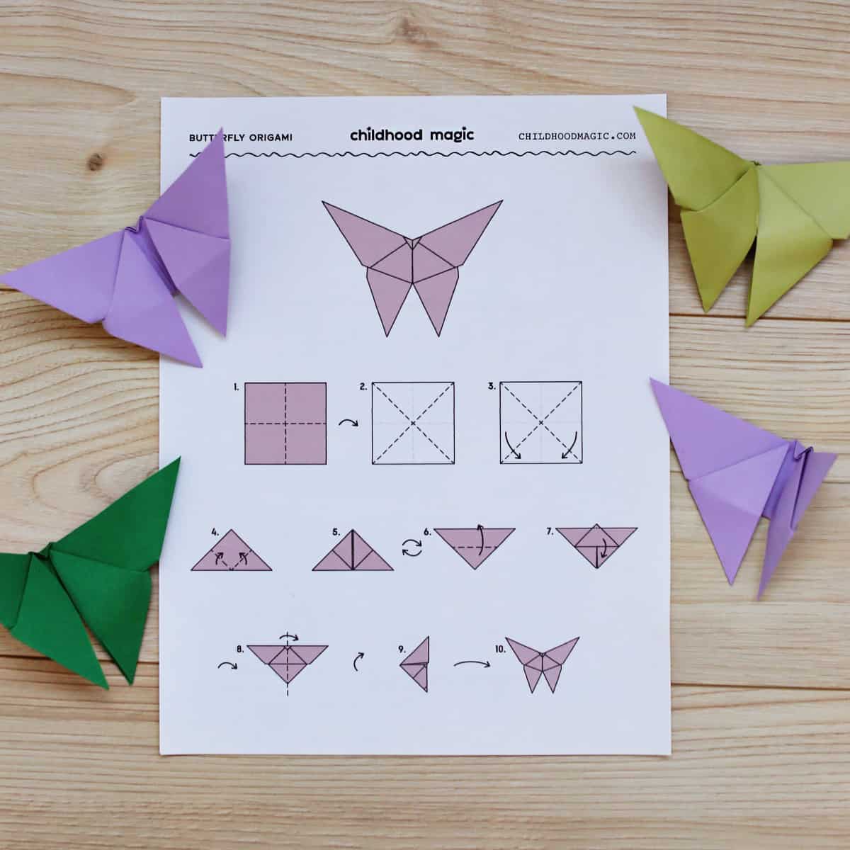 Easy Origami Butterfly - Childhood Magic