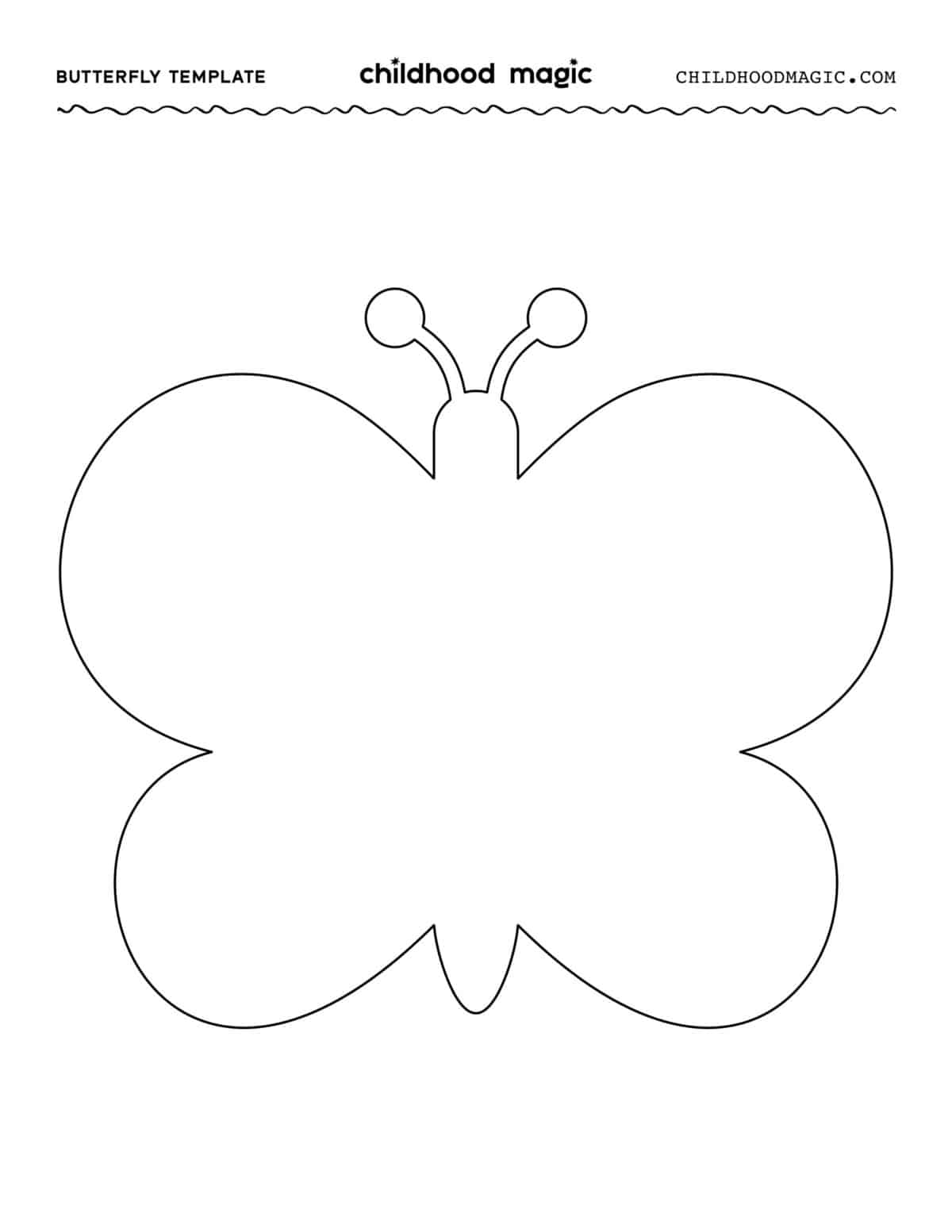 full page butterfly template