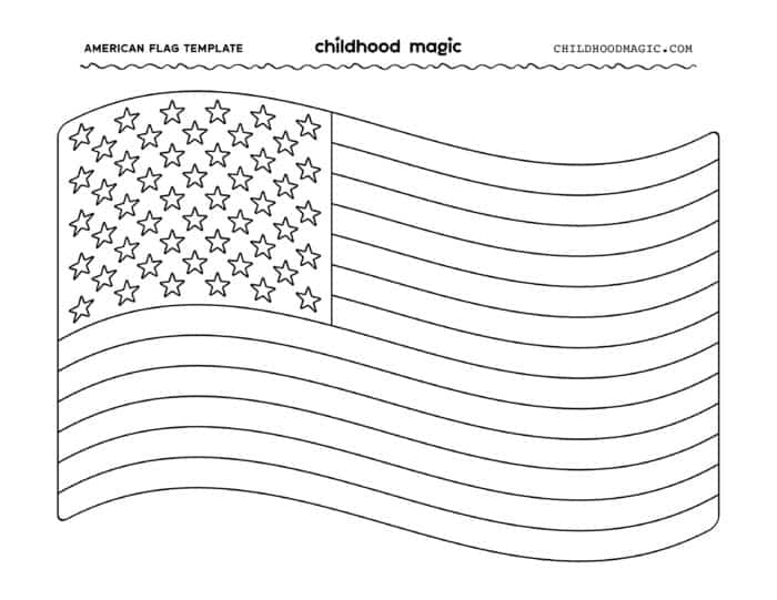 American Flag Printable Childhood Magic