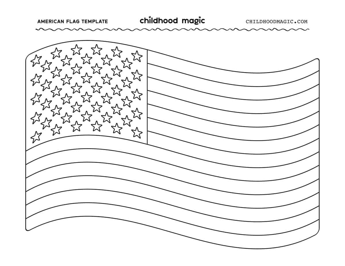 American Flag Printable Childhood Magic American Flag Printable Childhood Magic