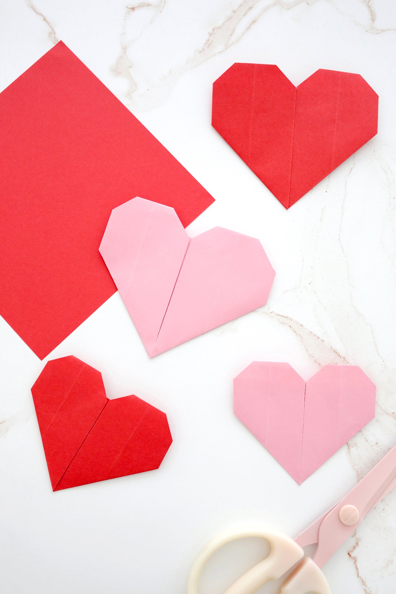 easy origami hearts