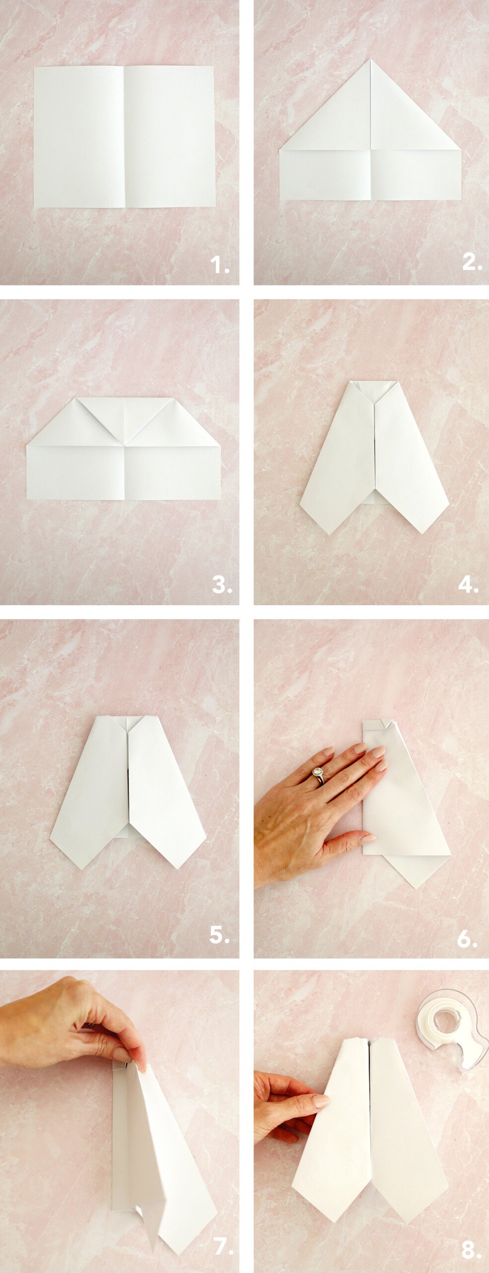 instructions for how to make a bumble paper airplane