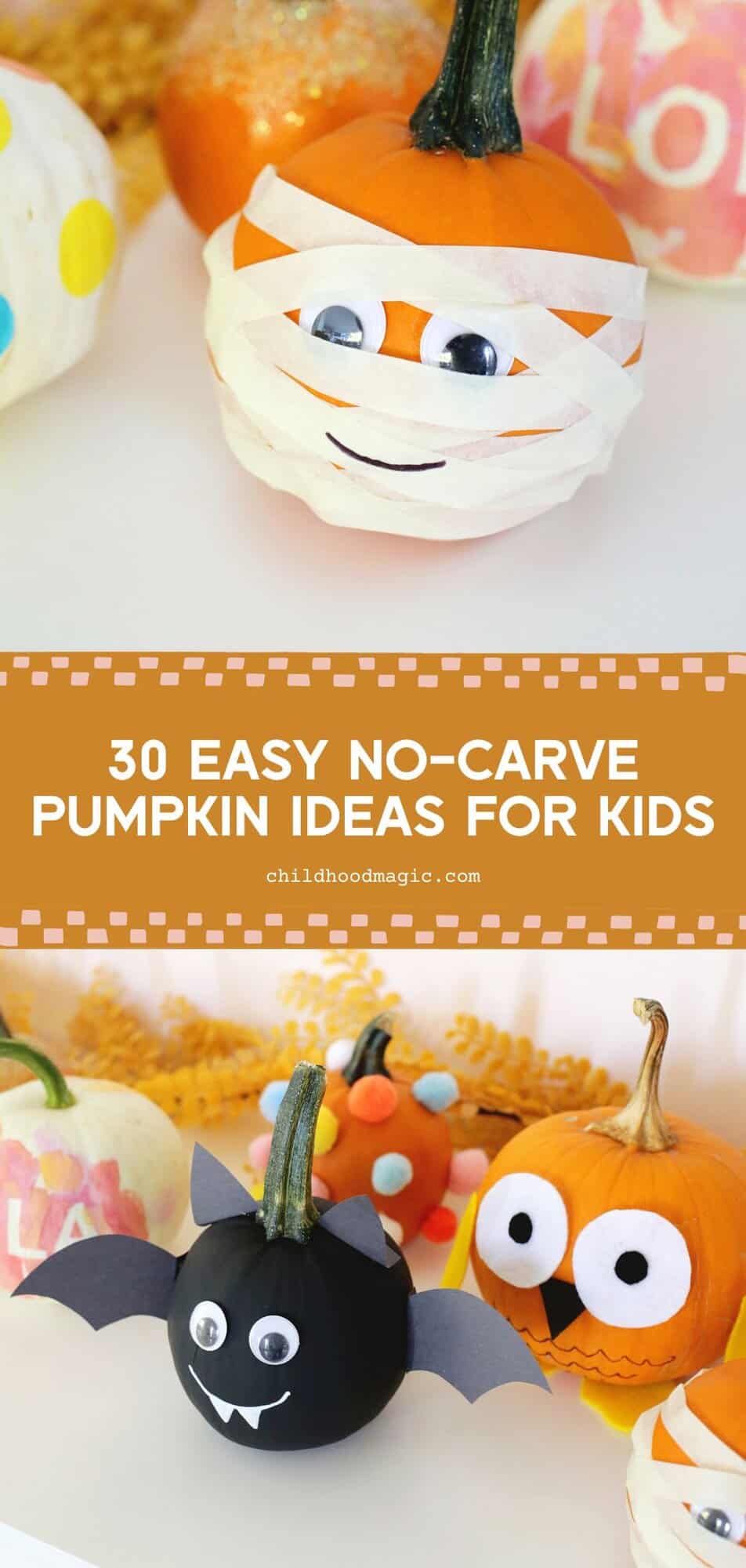 30 No Carve Pumpkin Decorating Ideas Childhood Magic 30-no-carve-pumpkin-decorating-ideas-childhood-magic