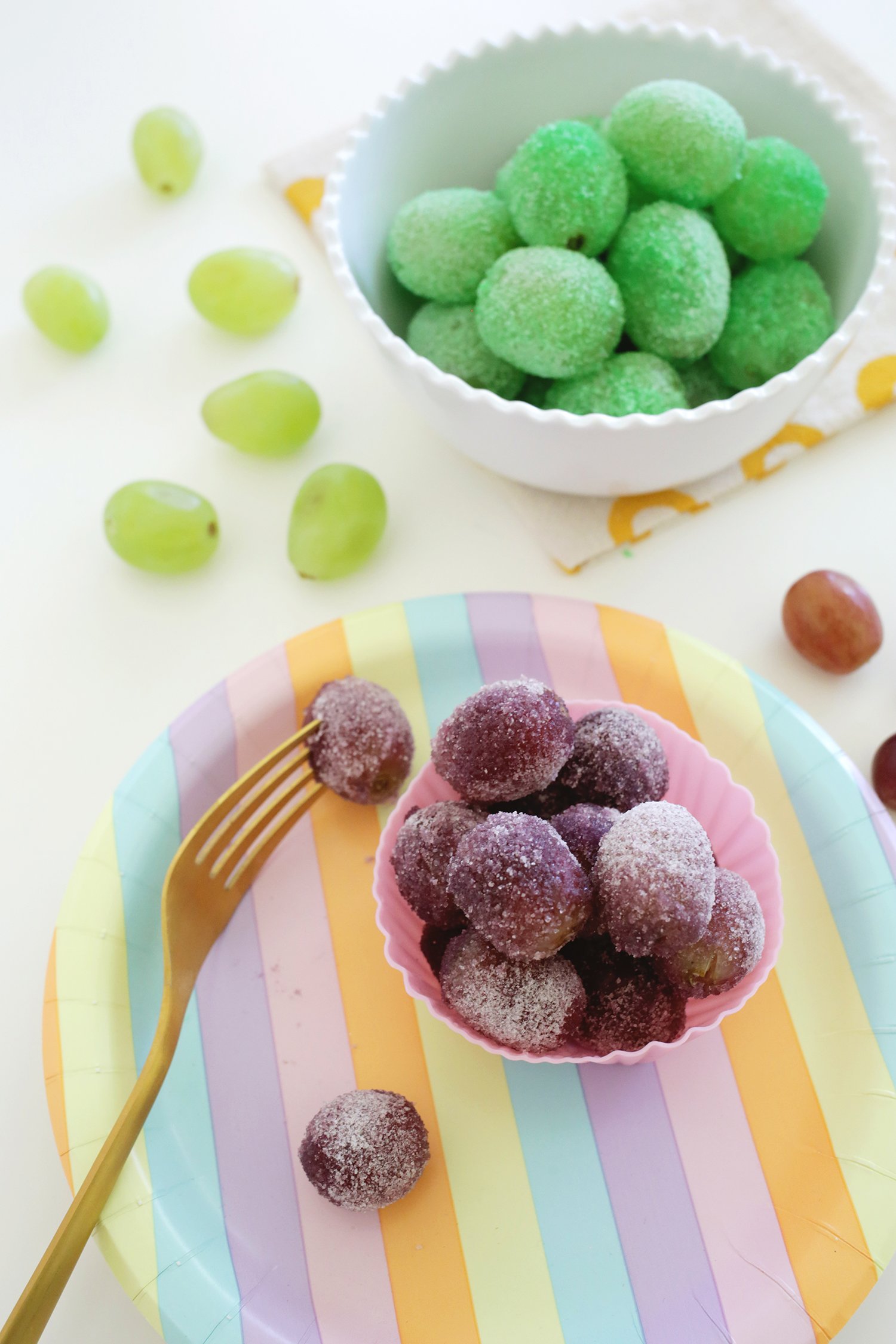 candied grapes with jello powder