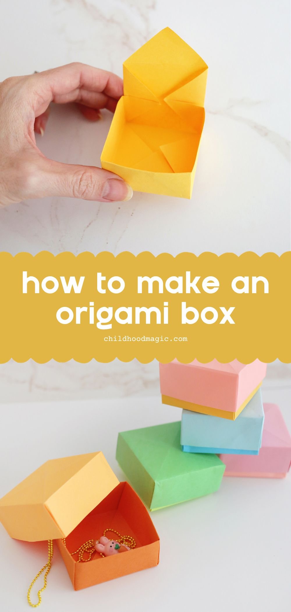 How to Make an Origami Box (with video!) - Childhood Magic