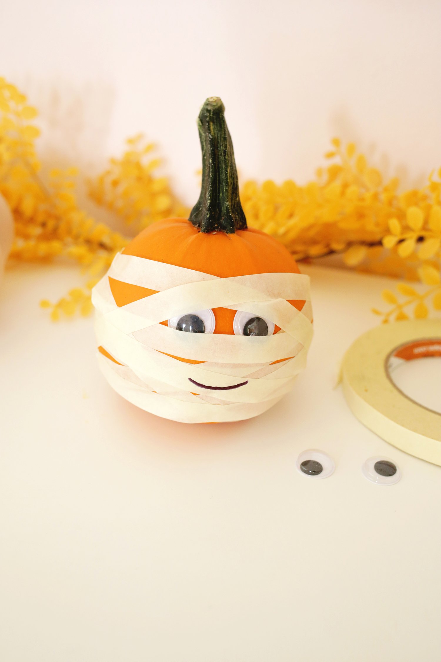 mummy no carve pumpkin ideas