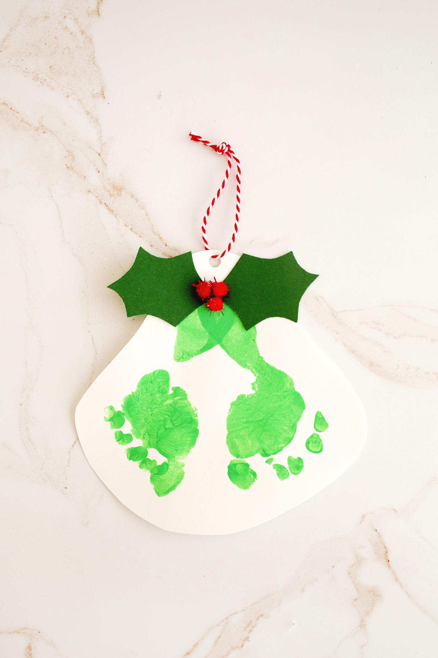 Christmas mistletoe footprint