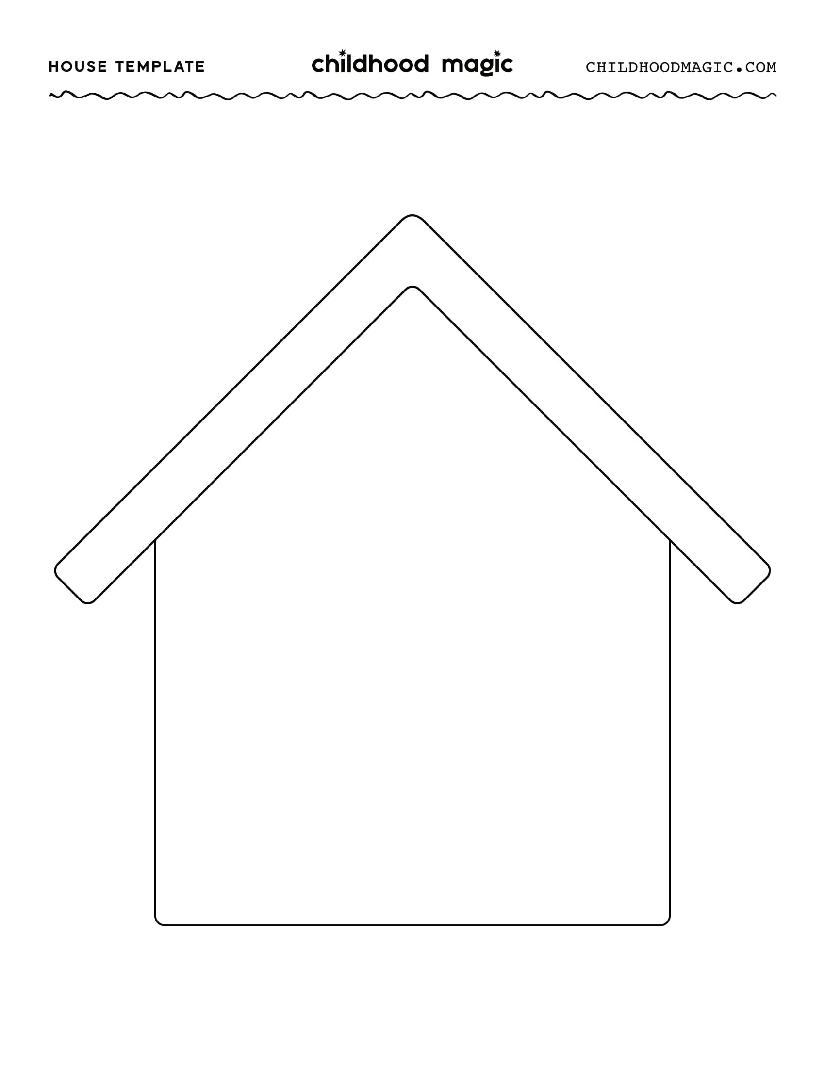 house outline on a white background. 