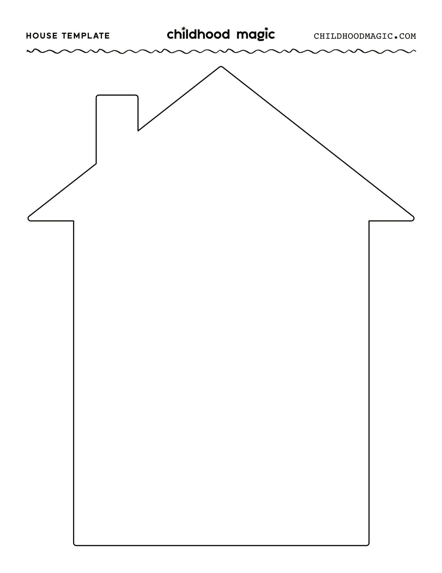 Outline of a house on a white background. 