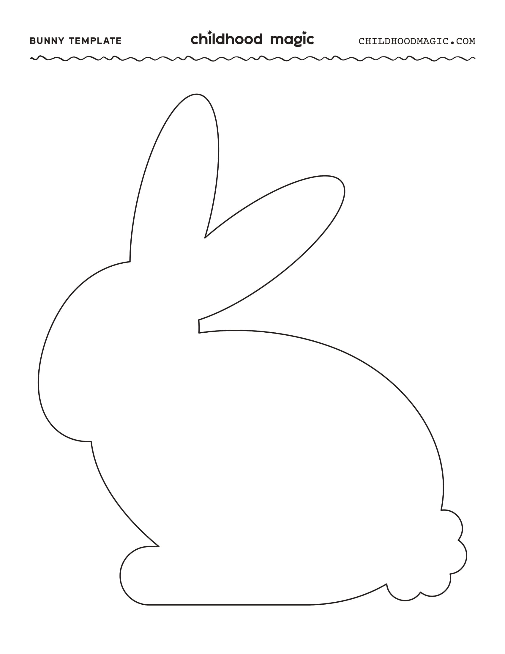 Rabbit outline on a white piece of paper. 