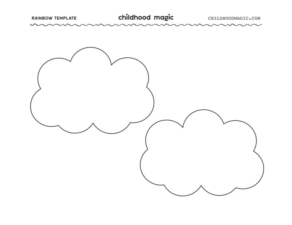 Rainbow Template- Free Printable Coloring Page - Childhood Magic